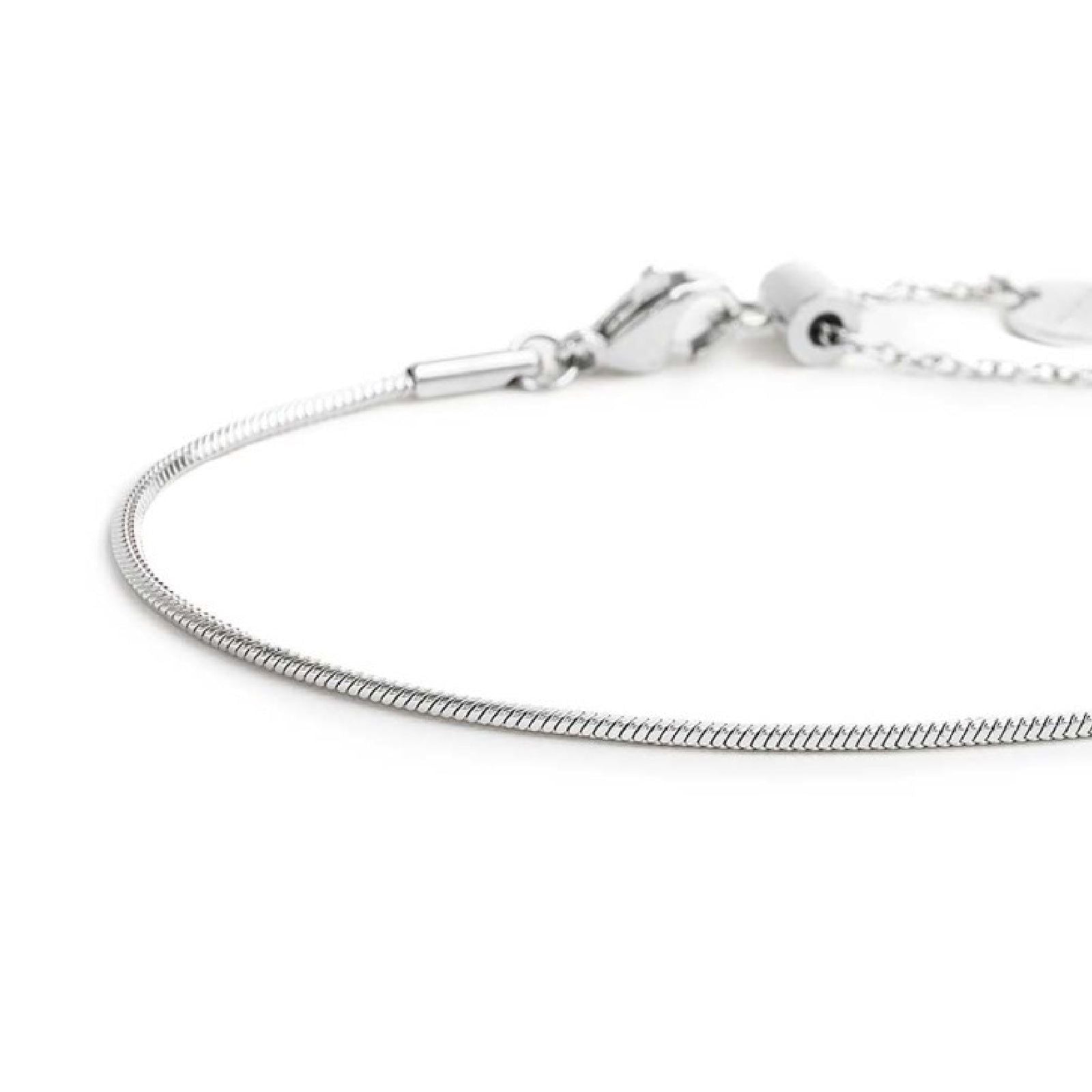 Bracciali catena Marlù Vision da donna acciaio con catena snake quadrato 33BR0044-2