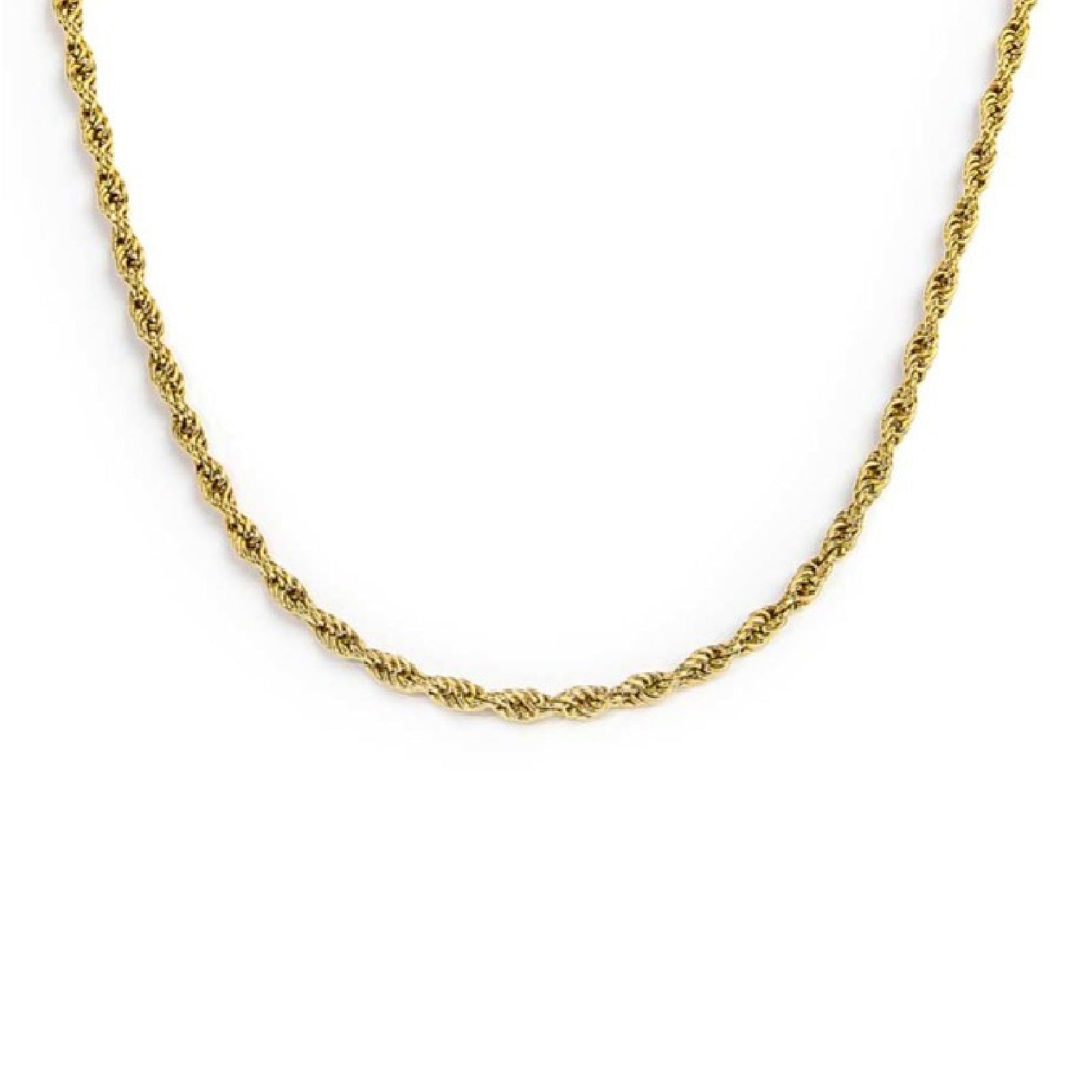 Collana girocollo Marlù Vision da donna acciaio dorato con catena a corda 33CN0024G-1