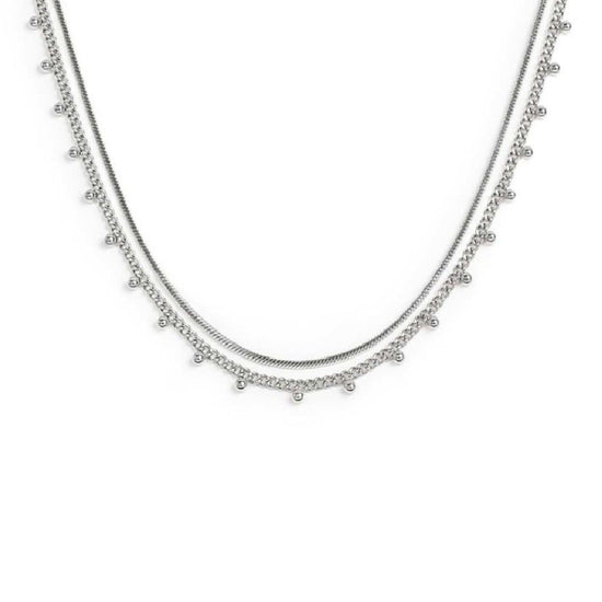 Collana girocollo Marlù Vision da donna acciaio con catena snake e grumetta 33CN0026-1
