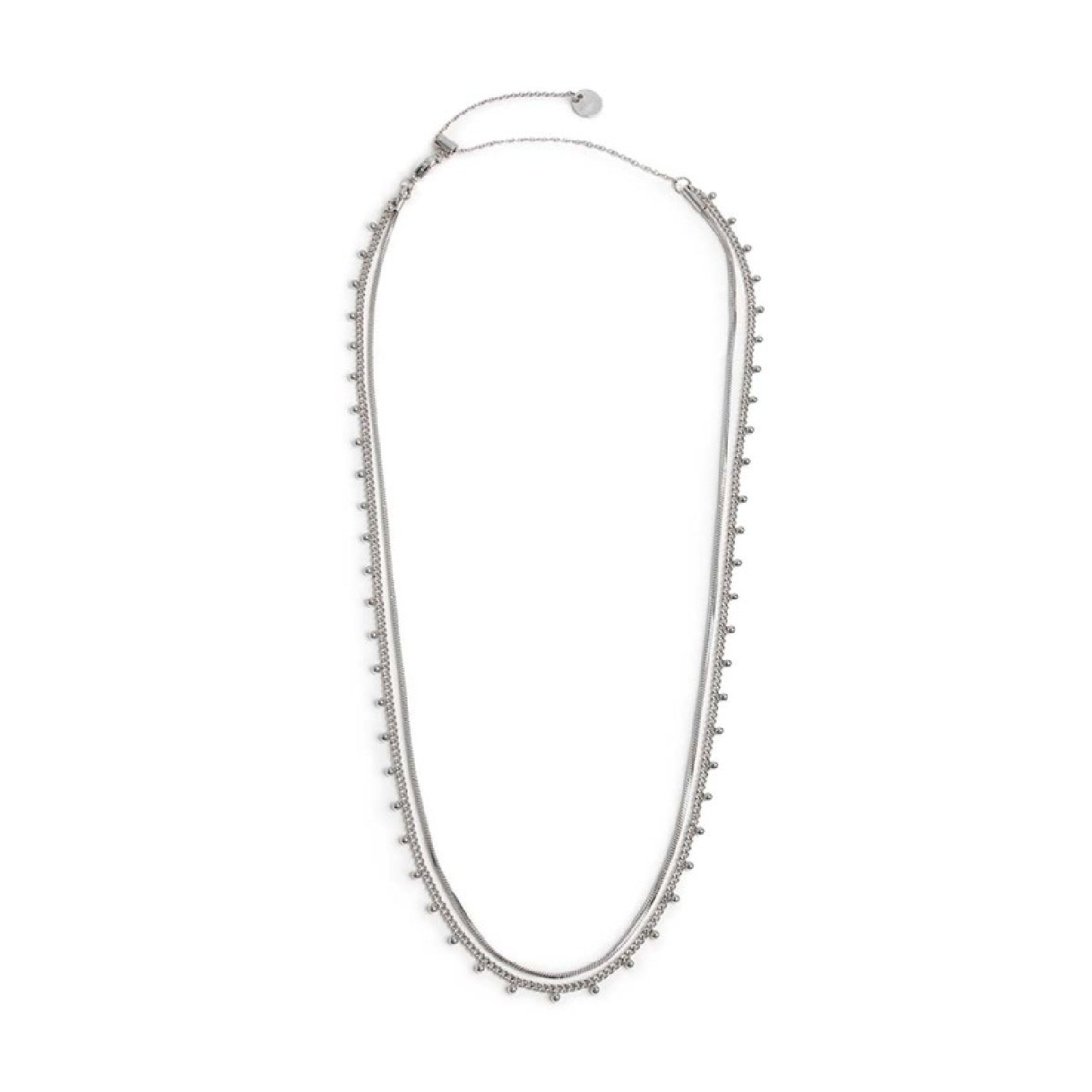 Collana girocollo Marlù Vision da donna acciaio con catena snake e grumetta 33CN0026