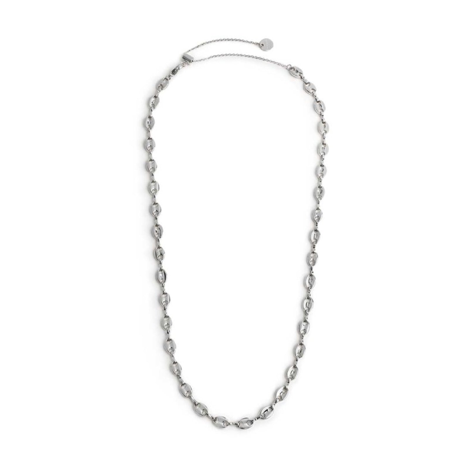 MARLU' Collana Catana Marine In Acciaio Inossidabile Argento - Unisex Regolabile 40-50 Cm
