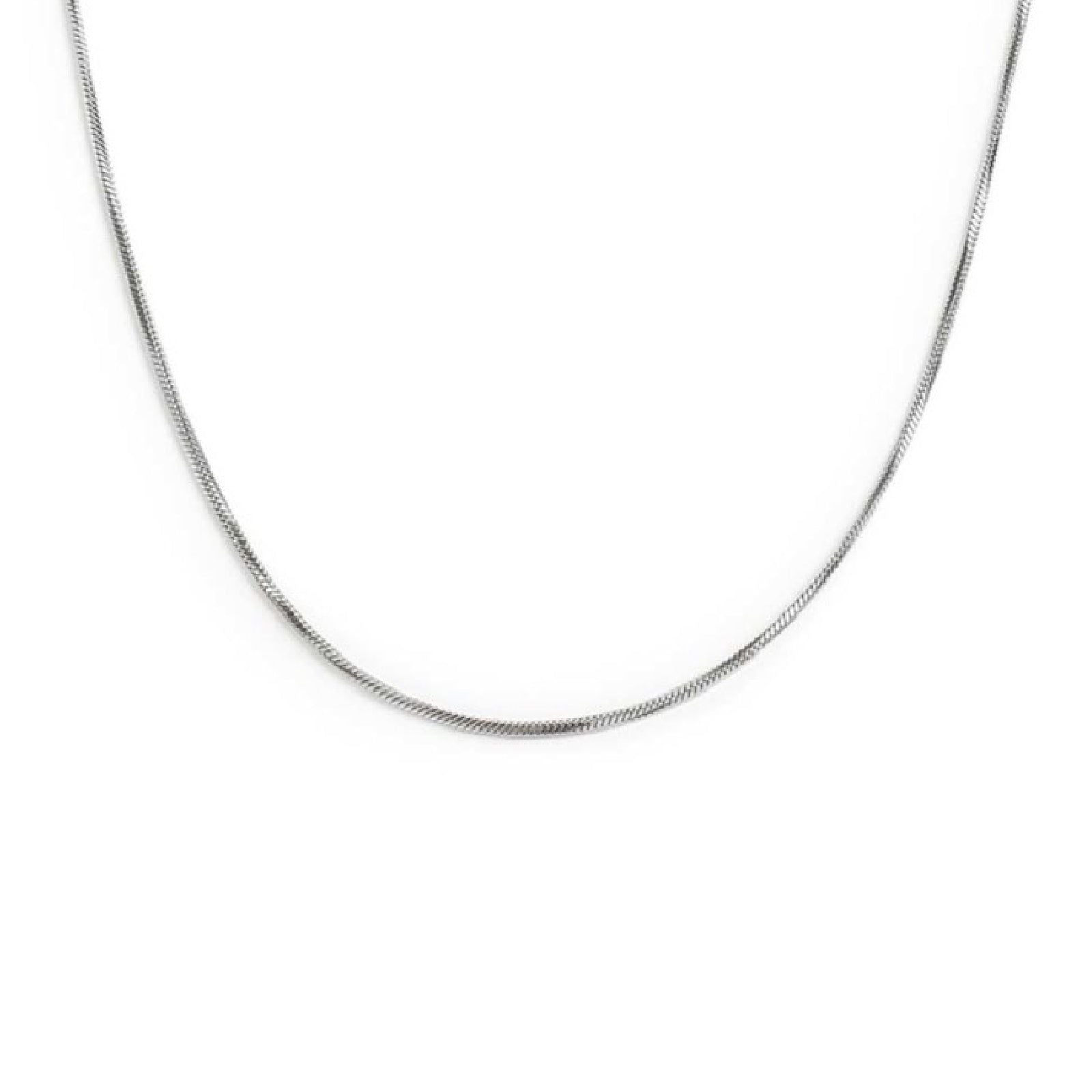 Collana girocollo Marlù Vision da donna acciaio con catena snake quadrata 33CN0029-1