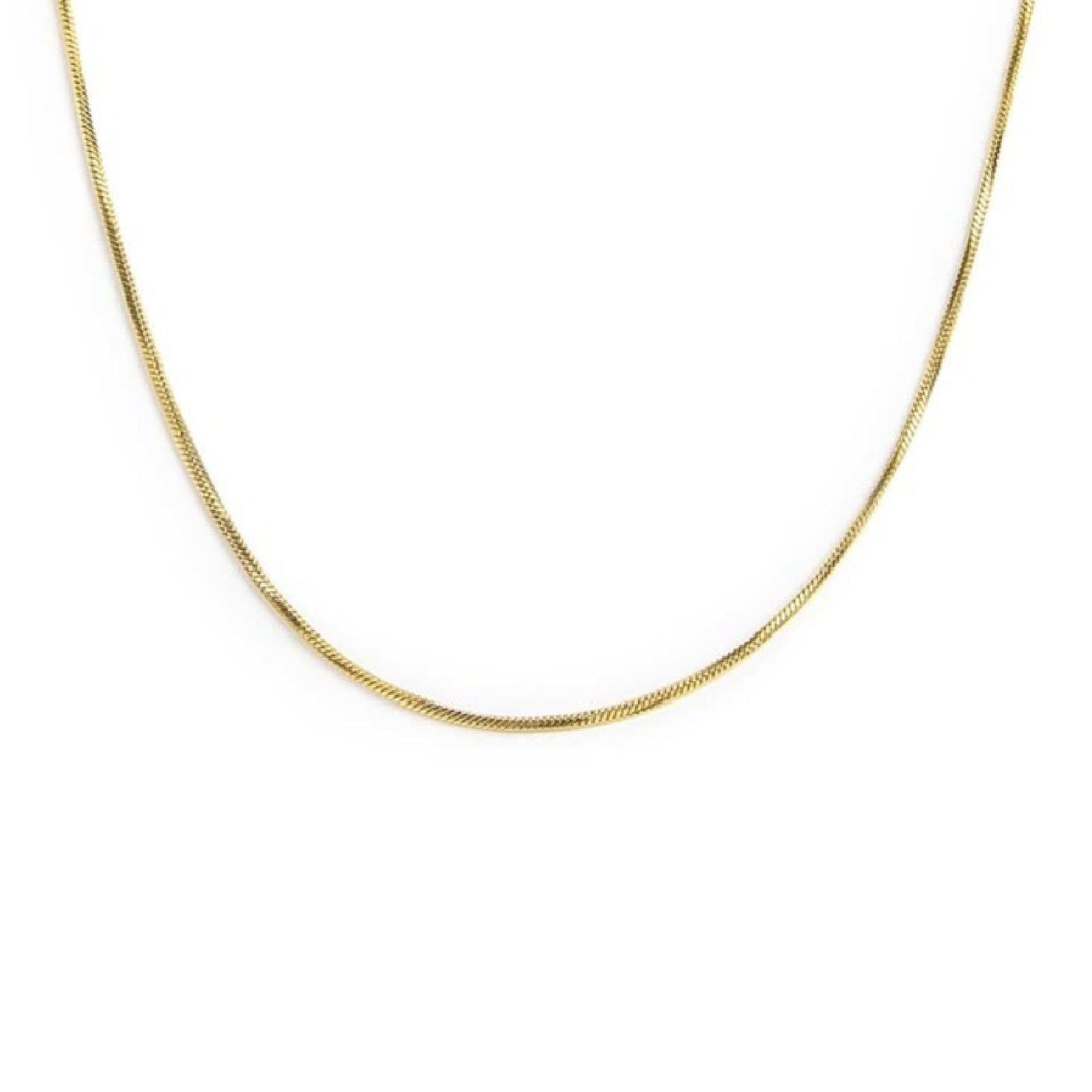 Collana girocollo Marlù Vision da donna acciaio dorato con catena snake quadrata 33CN0029G-1