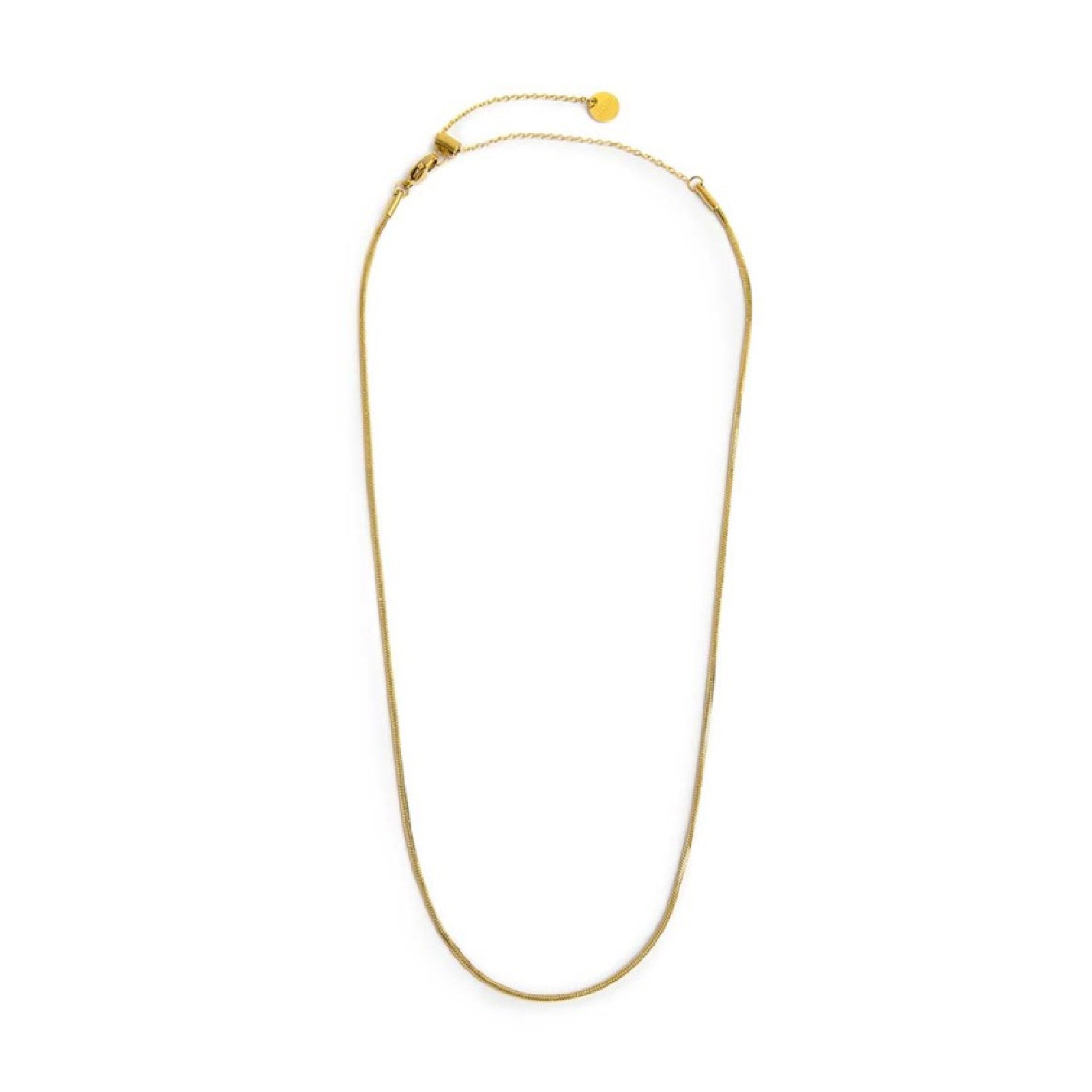 Collana girocollo Marlù Vision da donna acciaio dorato con catena snake quadrata 33CN0029G