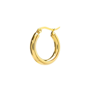 Mono orecchino a cerchio unisex Marlù Vision in acciaio dorato diametro 2,2cm 33OR0042G-1