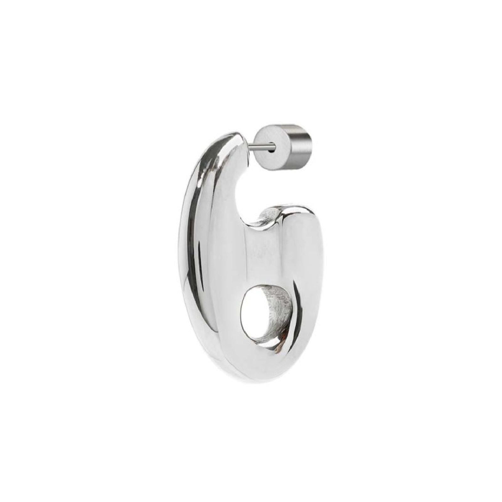 Orecchino semicerchio Marlù Vision donna acciaio con maglia marine 33OR0054-1