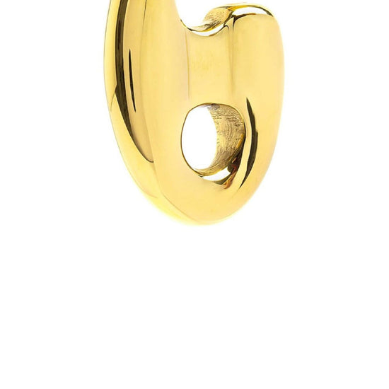 Orecchino semicerchio Marlù Vision donna acciaio dorato con maglia marine 33OR0054G-2