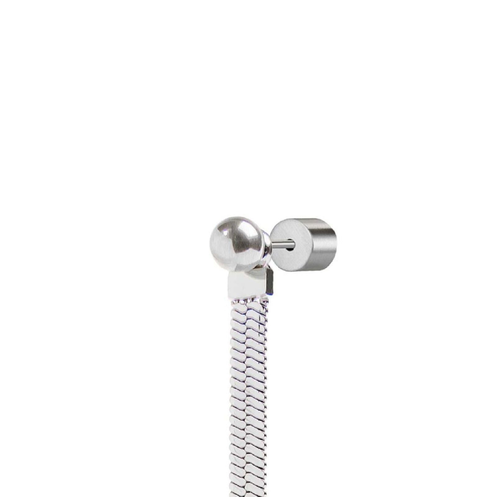 Orecchino pendente Marlù Vision donna acciaio con sfera e catena snake 33OR0055-2
