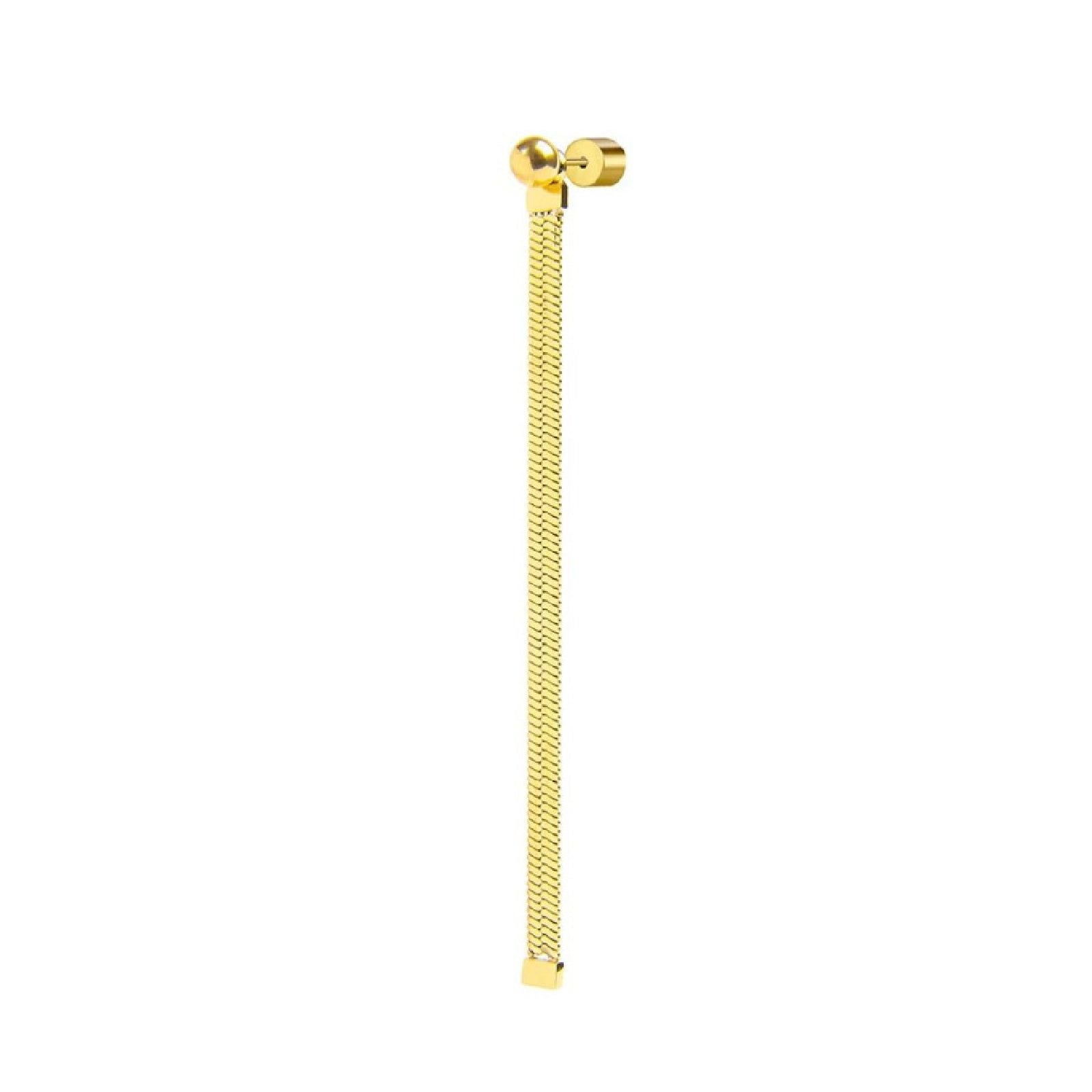 Orecchino pendente Marlù Vision donna acciaio dorato sfera e catena snake 33OR0055G-1