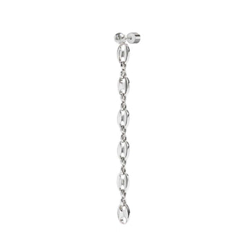 Orecchino pendente Marlù Vision donna acciaio con sfera e catena marine 33OR0056-1