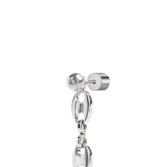 Orecchino pendente Marlù Vision donna acciaio con sfera e catena marine 33OR0056-2