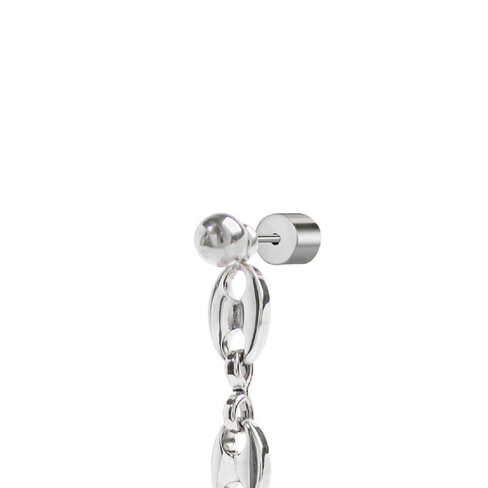 Orecchino pendente Marlù Vision donna acciaio con sfera e catena marine 33OR0056-2