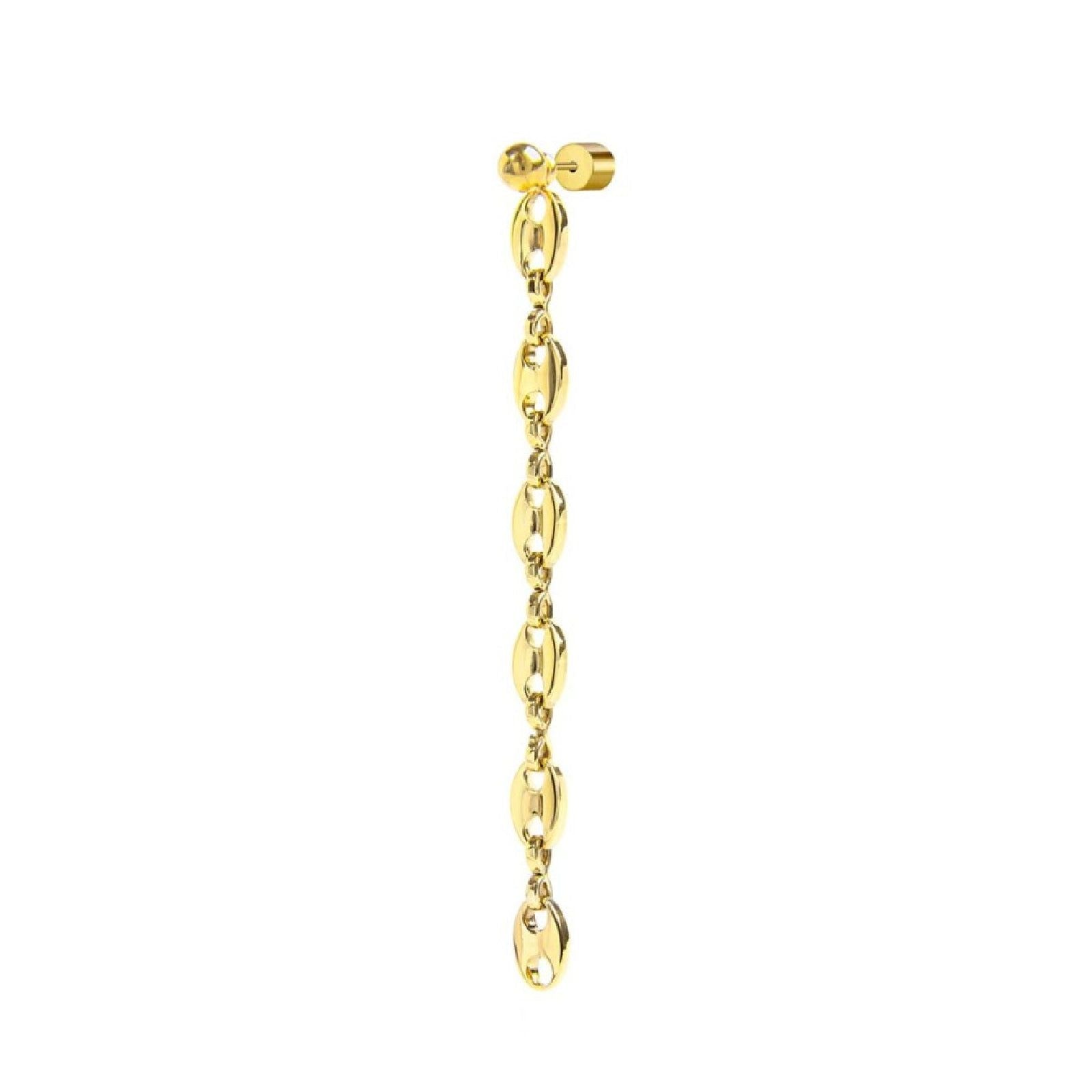 Orecchino pendente Marlù Vision donna acciaio dorato sfera e catena marine 33OR0056G-1