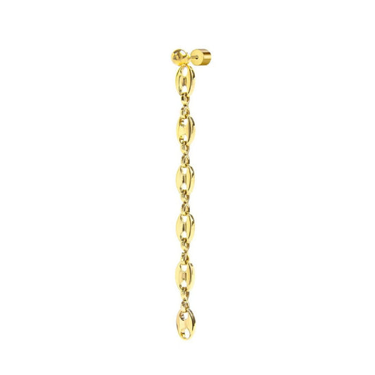 Orecchino pendente Marlù Vision donna acciaio dorato sfera e catena marine 33OR0056G-1