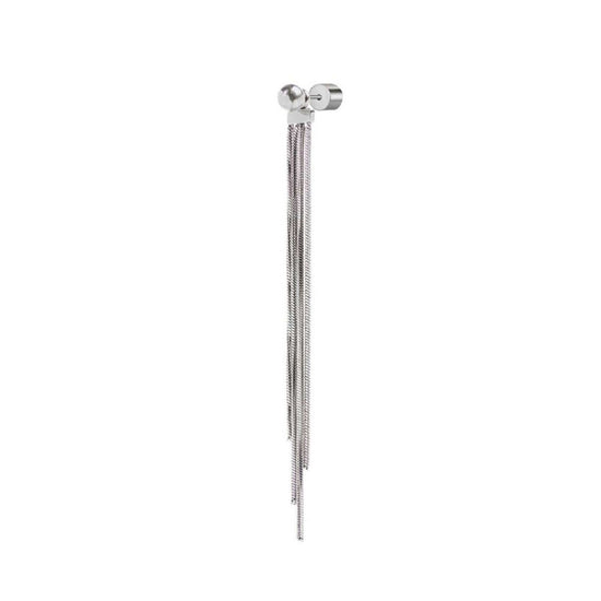 Orecchino pendente Marlù Vision donna acciaio sfera e catena snake quadrata 33OR0057-1