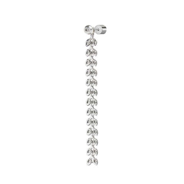 Orecchino pendente Marlù Vision donna acciaio sfera e catena a foglia chevron 33OR0058-1
