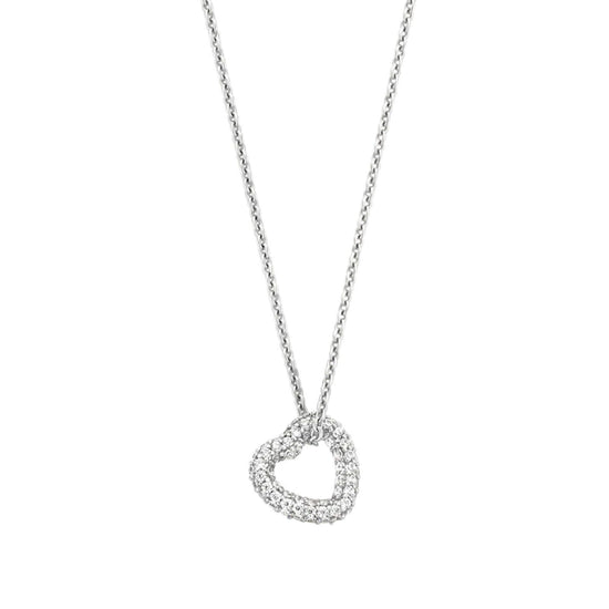 Collana donna TI SENTO Milano in argento con cuore e zirconi 34022ZI-42-1