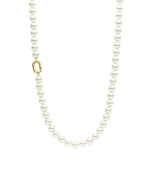 Collana lunga da donna della collezione TI SENTO Milano in argento 925 dorato con filo di perle 34043YP/90