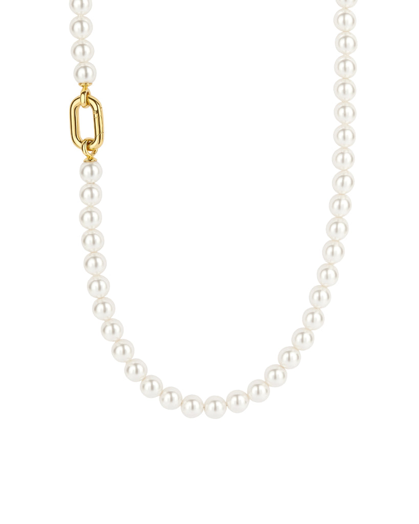 Collana girocollo da donna della collezione TI SENTO Milano in argento 925 dorato con perle 34050YP/42