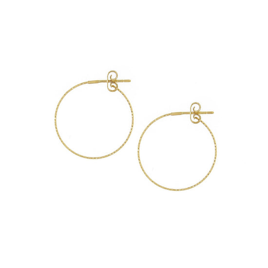 Orecchini cerchio 2,5 cm donna MagicWire Angel oro giallo con linea singola 34FP-O25-G-01-1
