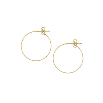 Orecchini cerchio 2,5 cm donna MagicWire Angel oro giallo con linea singola 34FP-O25-G-01-1