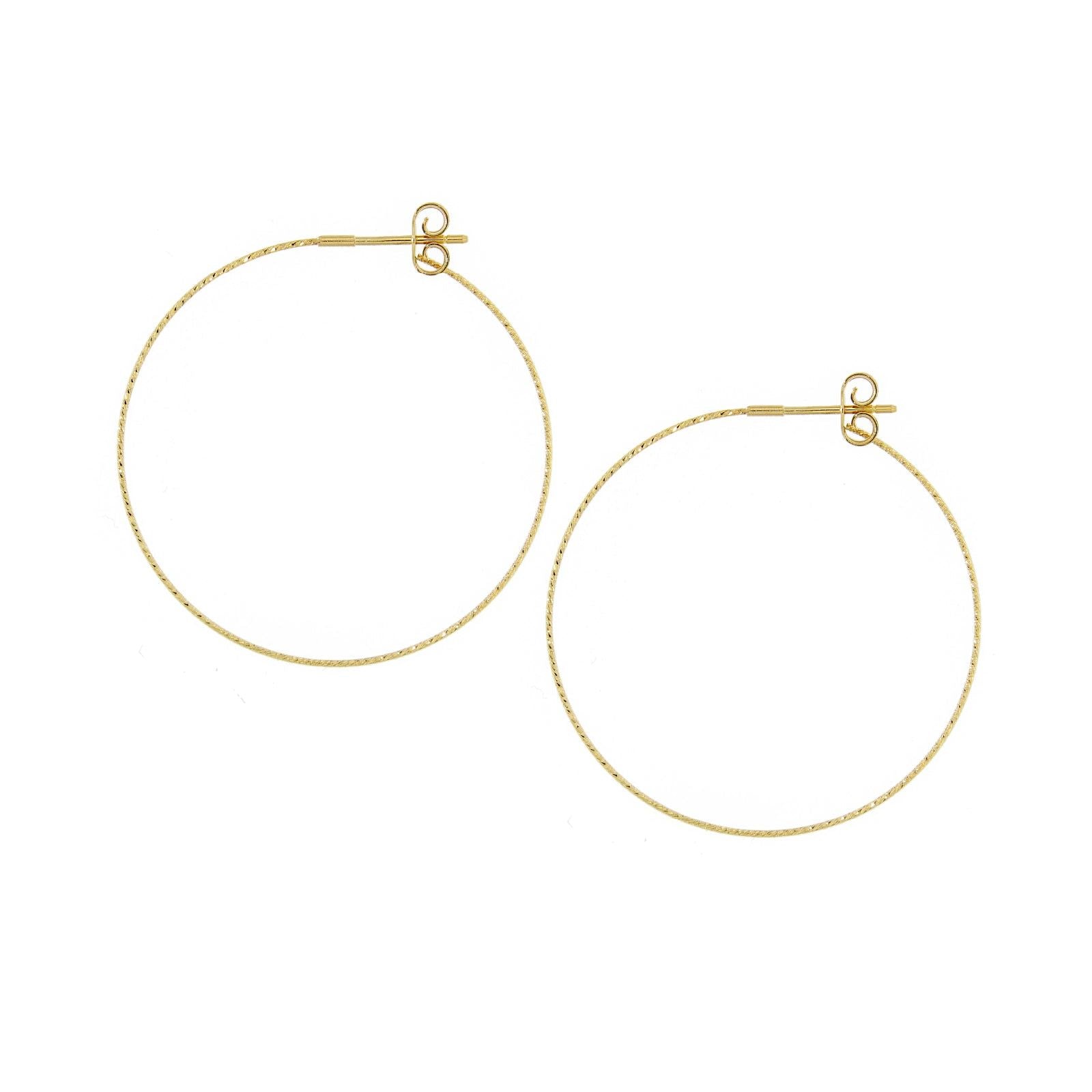 Orecchini cerchio 4 cm donna MagicWire Angel oro giallo con linea singola 34FP-O40-G-01-1