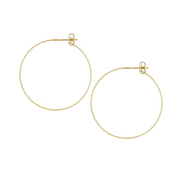 Orecchini cerchio 4 cm donna MagicWire Angel oro giallo con linea singola 34FP-O40-G-01-1