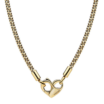 Collana da donan Pandora Moments Maglia Geometrica con Chiusura a Cuore color oro 362451C00-45-1
