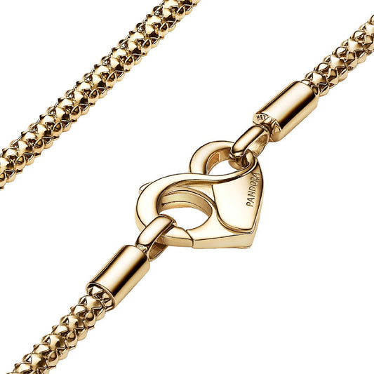 Collana da donan Pandora Moments Maglia Geometrica con Chiusura a Cuore color oro 362451C00-45-2