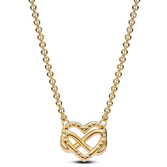 Collana Cuore Infinito Pietre Luminose dorata 362666C01-50-2