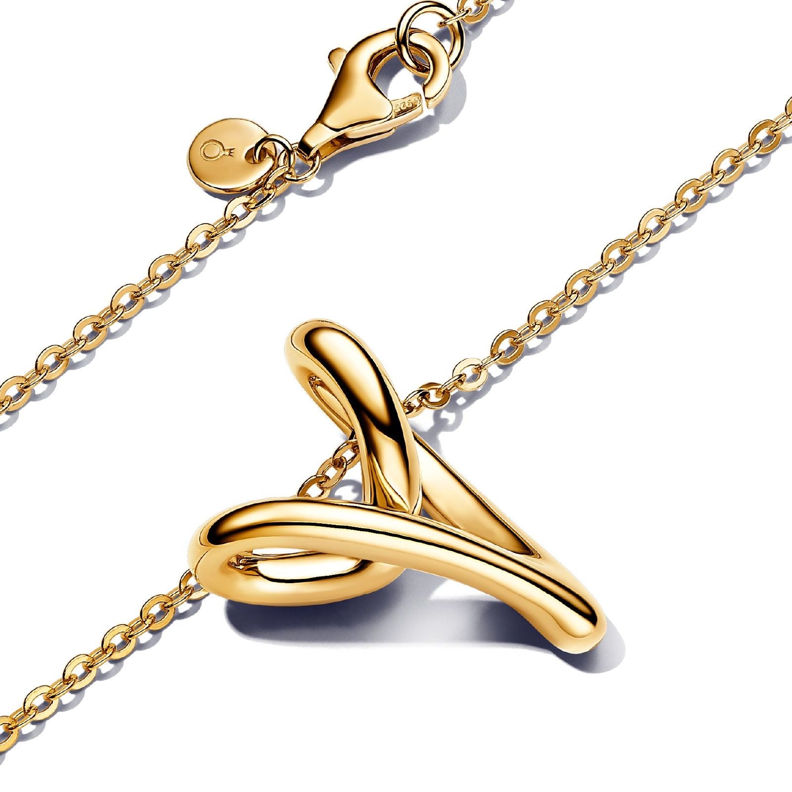 Collana Cuore Linea Sinuosa dorata 363272C00-70-2
