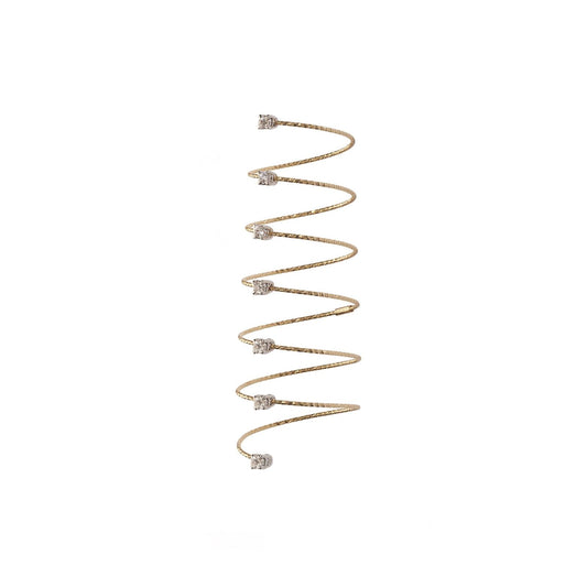 Anello donna MagicWire Perfect filo a spirale in oro giallo 7 diamanti 0,14ct 38-AS-GD-01-1