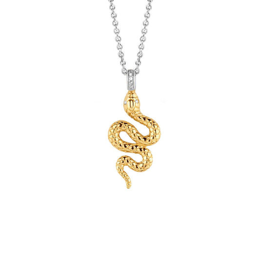 Collana donna TI SENTO Milano in argento dorato con serpente 3923SY-42-1