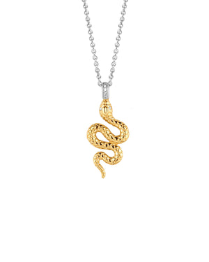 Collana girocollo da donna della collezione TI SENTO Milano in argento 925 dorato con ciondolo a forma di serpente 3923SY/42