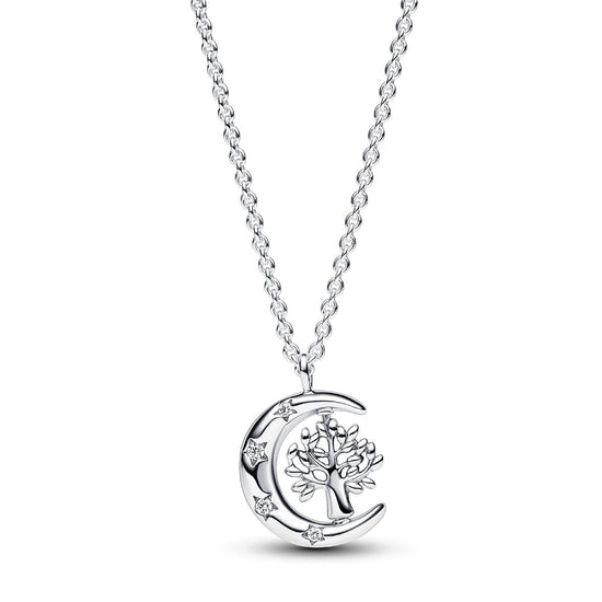 Collana Luna e Albero della Famiglia color argento 392992C01-50-1