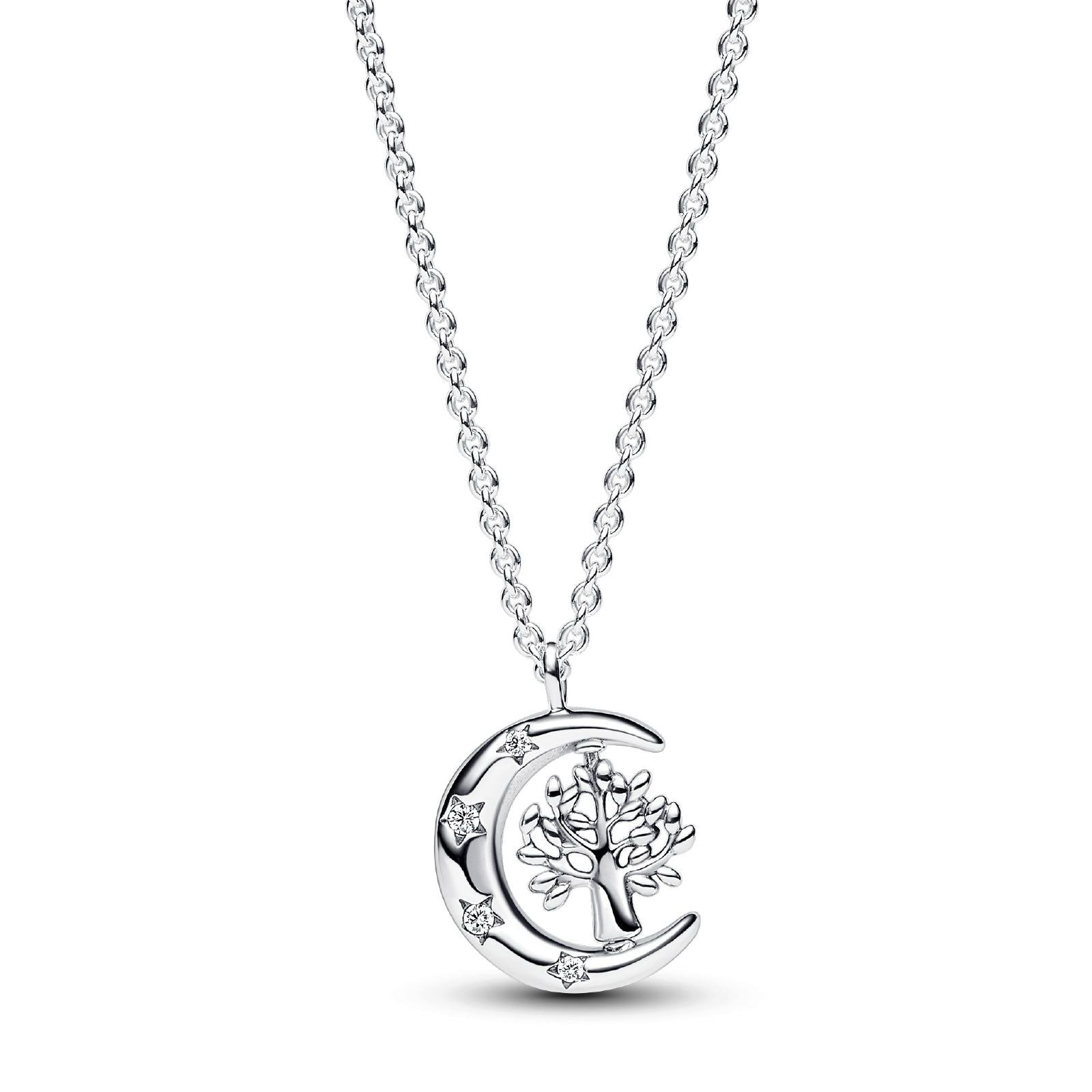 Collana Luna e Albero della Famiglia color argento 392992C01-50-1