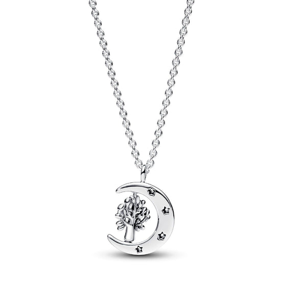 Collana Luna e Albero della Famiglia color argento 392992C01-50-2