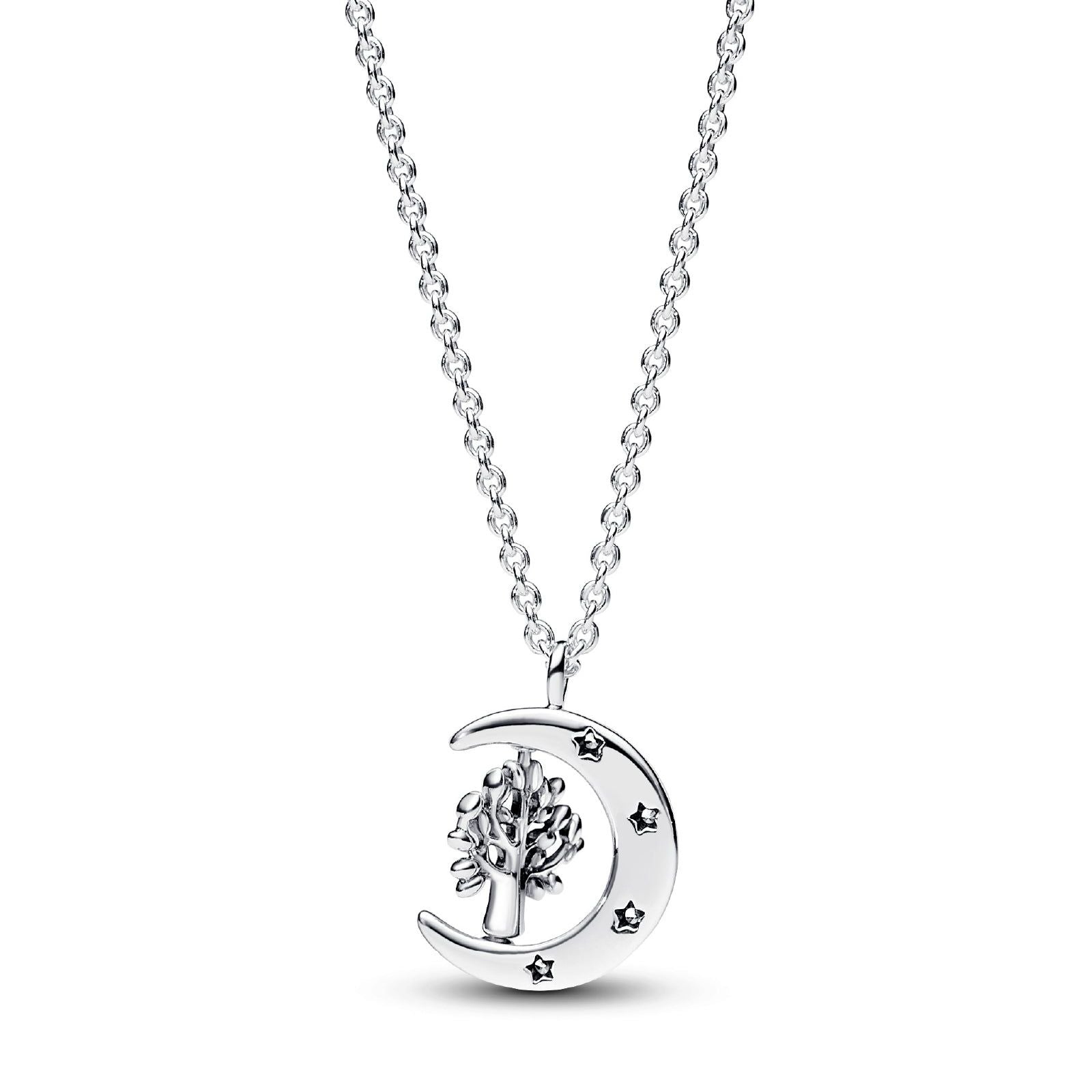 Collana Luna e Albero della Famiglia color argento 392992C01-50-2