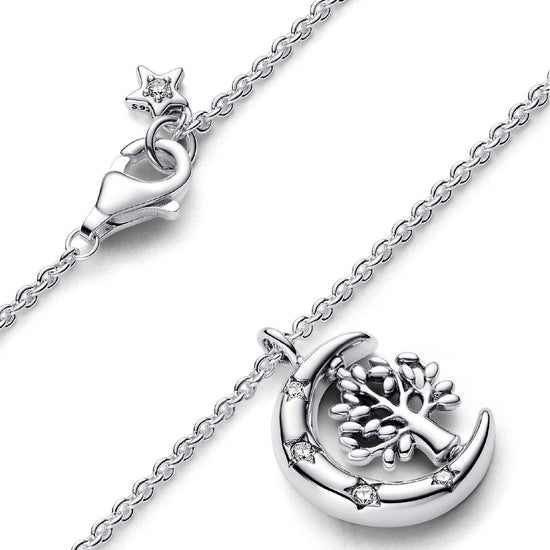 Collana Luna e Albero della Famiglia color argento 392992C01-50-3