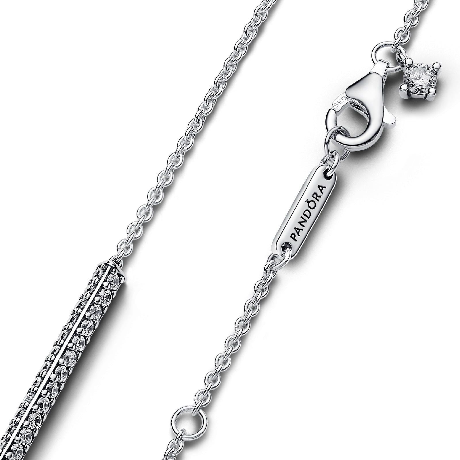 Collana Pavè Prisma color argento 393013C01-45-3