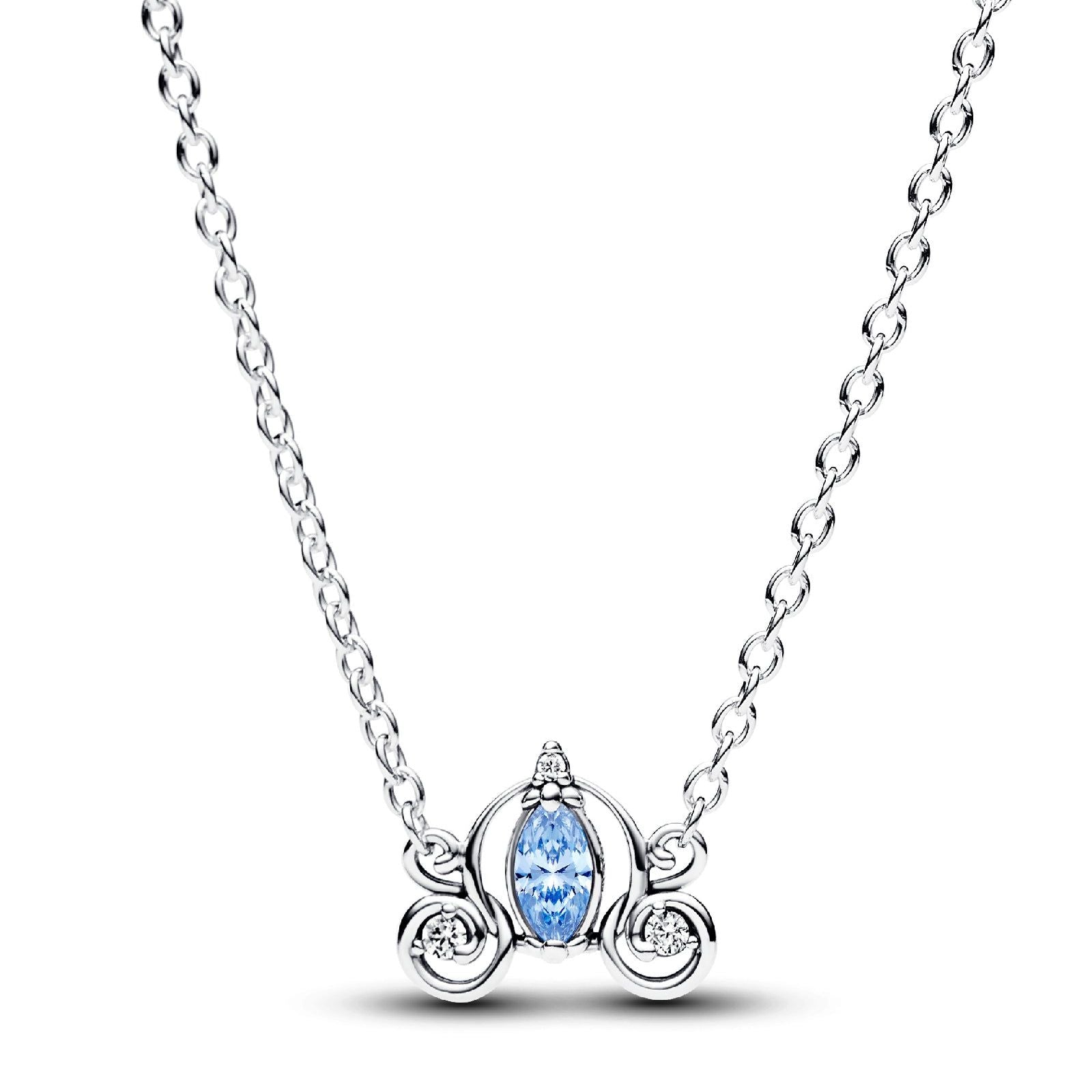 Disney, Collana Carrozza di Cenerentola argento e azzurro 393057C01-45-1