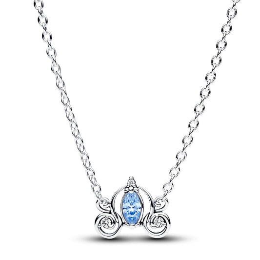 Disney, Collana Carrozza di Cenerentola argento e azzurro 393057C01-45-1