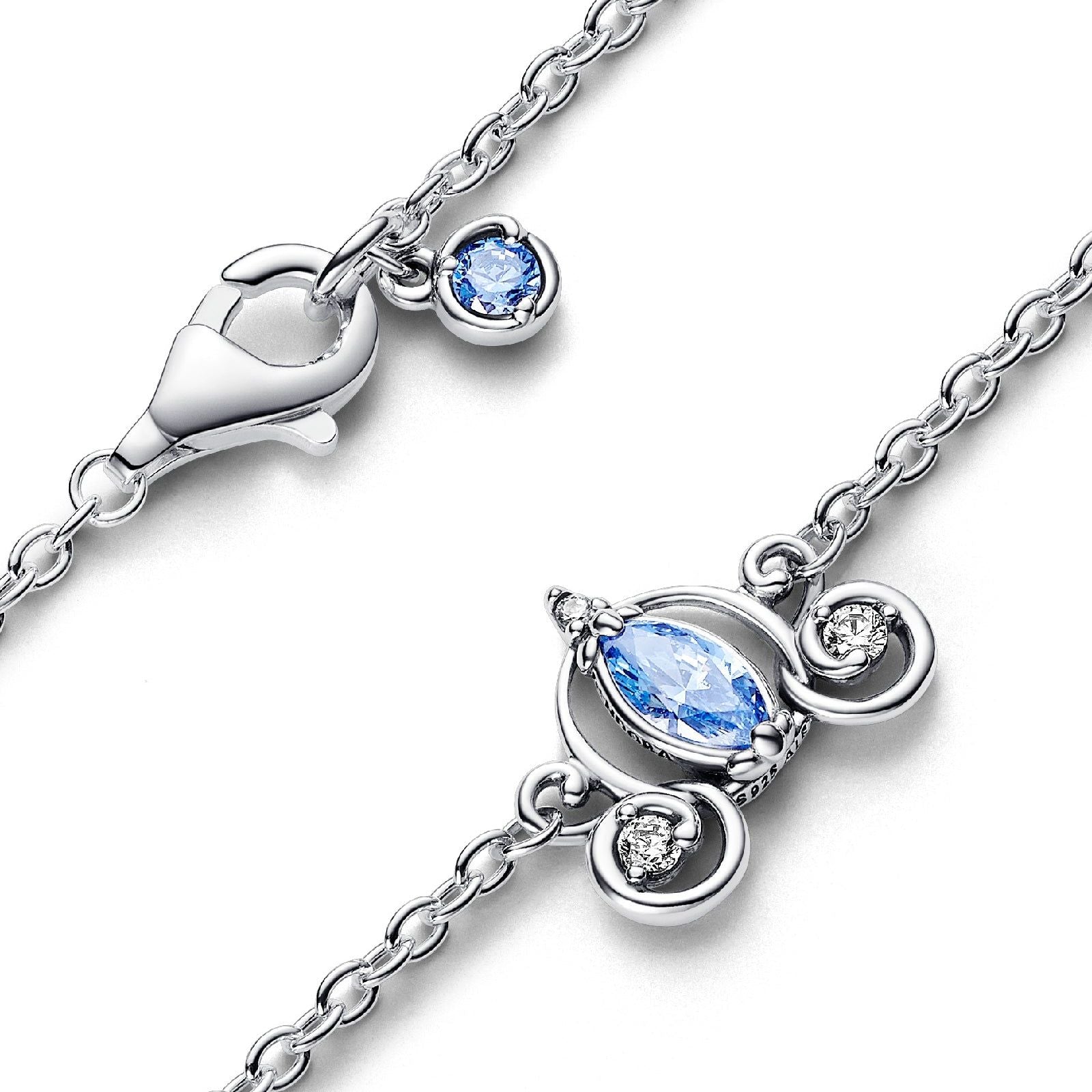 Disney, Collana Carrozza di Cenerentola argento e azzurro 393057C01-45-3