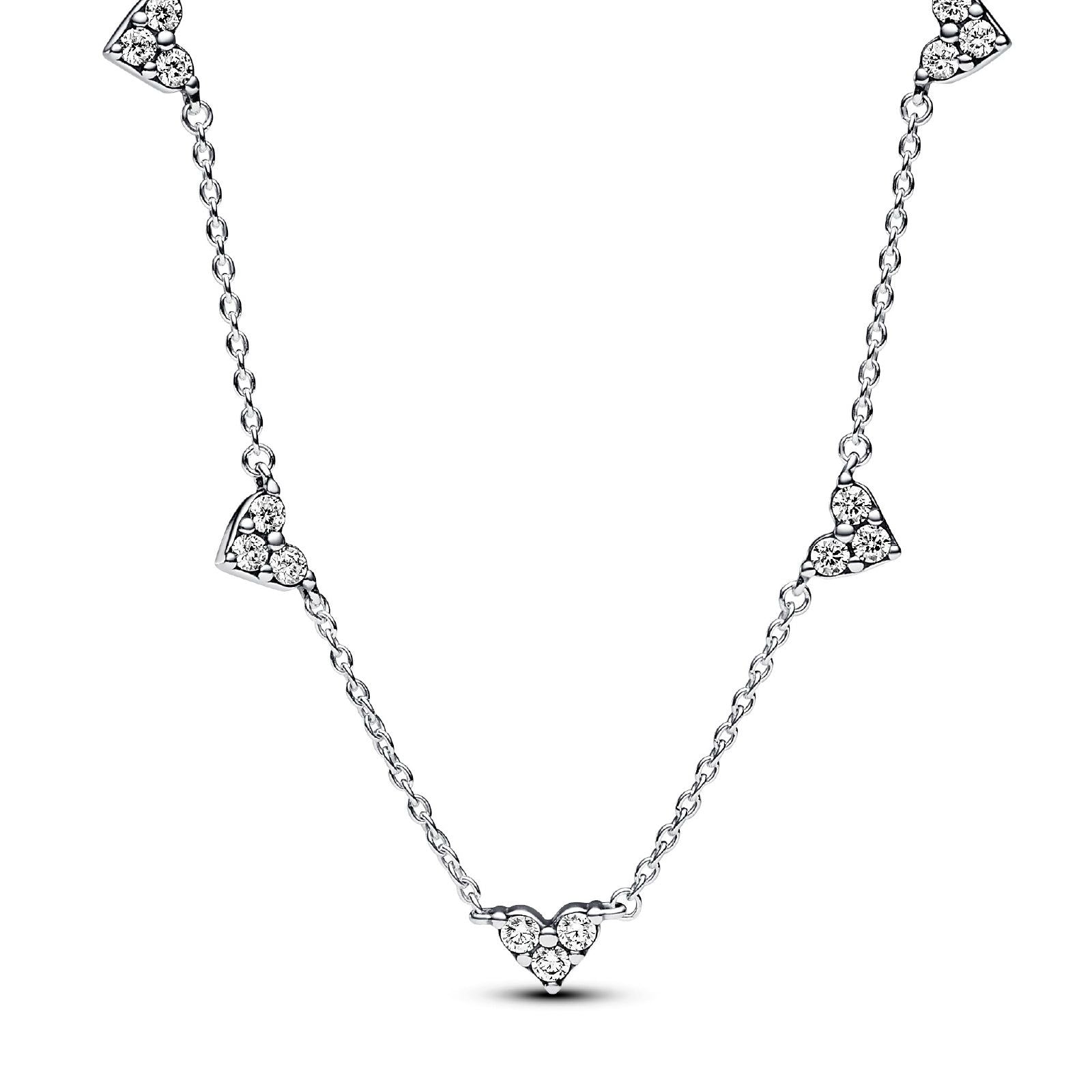 Collana Cuori con Tre Pietre 393160C01-45-1