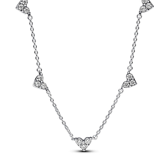 Collana Cuori con Tre Pietre 393160C01-45-1