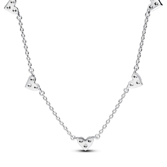 Collana Cuori con Tre Pietre 393160C01-45-2