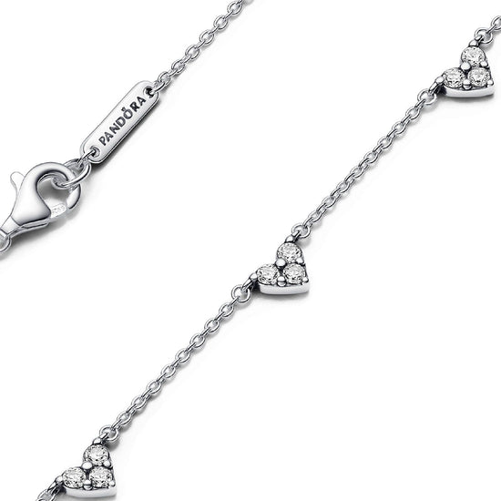 Collana Cuori con Tre Pietre 393160C01-45-3