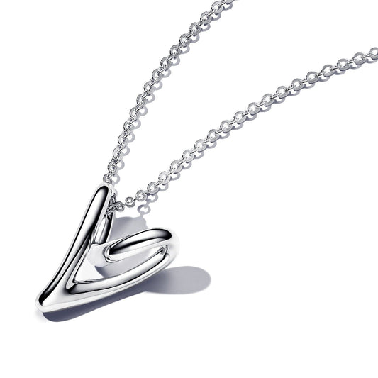 Collana Cuore Linea Sinuosa 393272C00-70-1