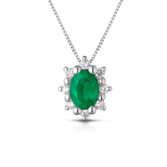 Collana pendente PG Gioielli oro 18kt con diamante 0,15ct G VS 40 cm