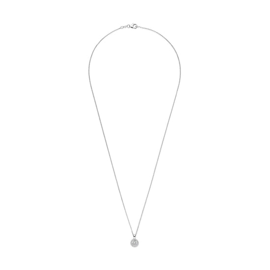 Collana TI SENTO Milano in argento con zircone rotondo centrale MISURA UNICA
